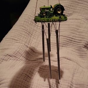 John Deere Green and Silver Wind Sculpture